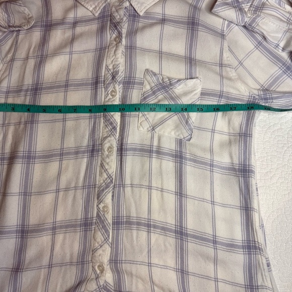 Rails White and Blue Plaid Women's size L - Picture 7 of 11